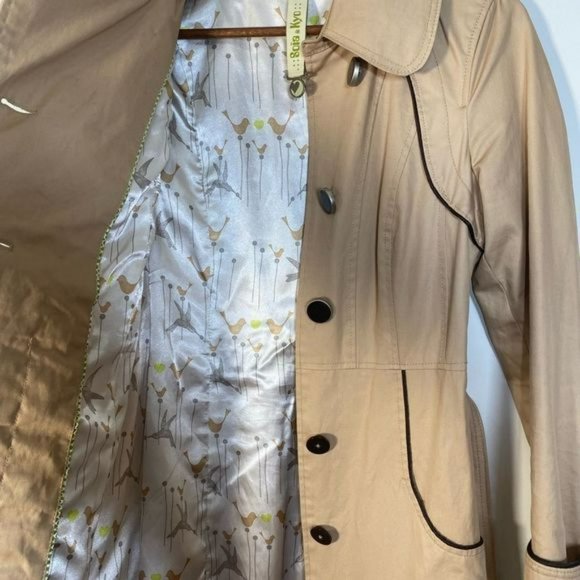Soia &?Kyi Trench?Coat Sz M - Picture 10 of 14